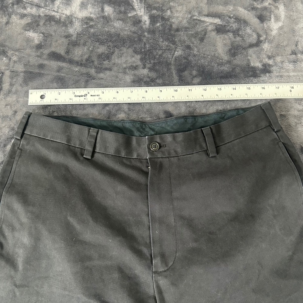 Brooks Brothers Advantage Chino Mens 34x32 Black Clark Fit Straight Leg Pants - Picture 2 of 8